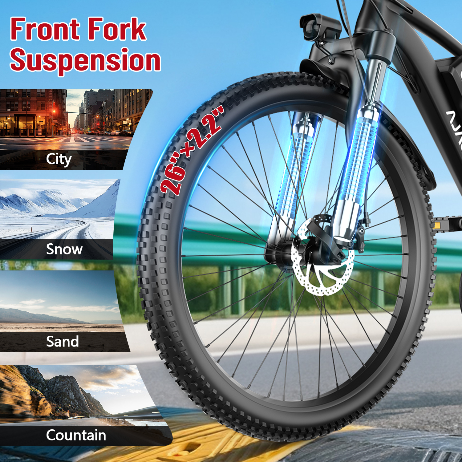 1000W Electric Bike,Moped Ebike 25mph, 36V 13Ah Battery 45 Miles Range Dual Shock & Disc Brakes,Electric Dirt Bike Fat Tires,7 Speed LCD Display,Adults Electric Bike for Mountains