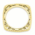 thumbnail image 2 of 925 Sterling Silver Gold Plate Square Stackable Ring, 2 of 7