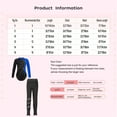 thumbnail image 5 of Alvivi Kids Girls Ice Skating Clothes Sets Long Sleeve Gymnastic Leotard with Tights Pants Outfits Lake Blue&Black 14, 5 of 5