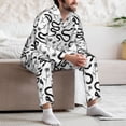 thumbnail image 7 of Sikiie Hand Drawn Snake Mens Pajama Set, Soft Warm Long Sleeve Sleepwear, Cozy Button-Down Pjs for Men-Large, 7 of 7