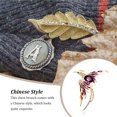 thumbnail image 3 of Guardurnaity Broche de pájaro de fuego, colgante de pecho, joyería de moda, broches brillantes, accesorios multicolores para mujer, tamaño Ropa, zapatos y accesorios Miscelánea Púrpura, 3 of 6