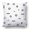 thumbnail image 1 of BSDHOME Hipster Motif Formes Géométriques Forme de Ligne Rétro 80S 90S Taie d'Oreiller Coussin Housse 18x18 Pouces, 1 of 1
