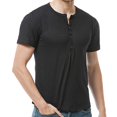 thumbnail image 4 of Birdeem T-Shirt Blouse pour Homme Décontracté Uni Mode à Enfiler Col Rond Manches Courtes, 4 of 12