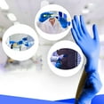 thumbnail image 4 of Basic Vinyl Exam Gloves, Synmax Latex-Free, Powder-Free, Non-Sterile Medical Disposable Gloves Box of 100 (Blue, Small), 4 of 7