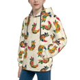 thumbnail image 2 of KLL Unisex Kids Boys Girls Hooded Pocket Pullover Hoodies-Boho Chicken, 2 of 5