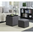 thumbnail image 1 of Designs4Comfort Park Avenue Single Ottoman with Stool in Gray Fabric, 1 of 6