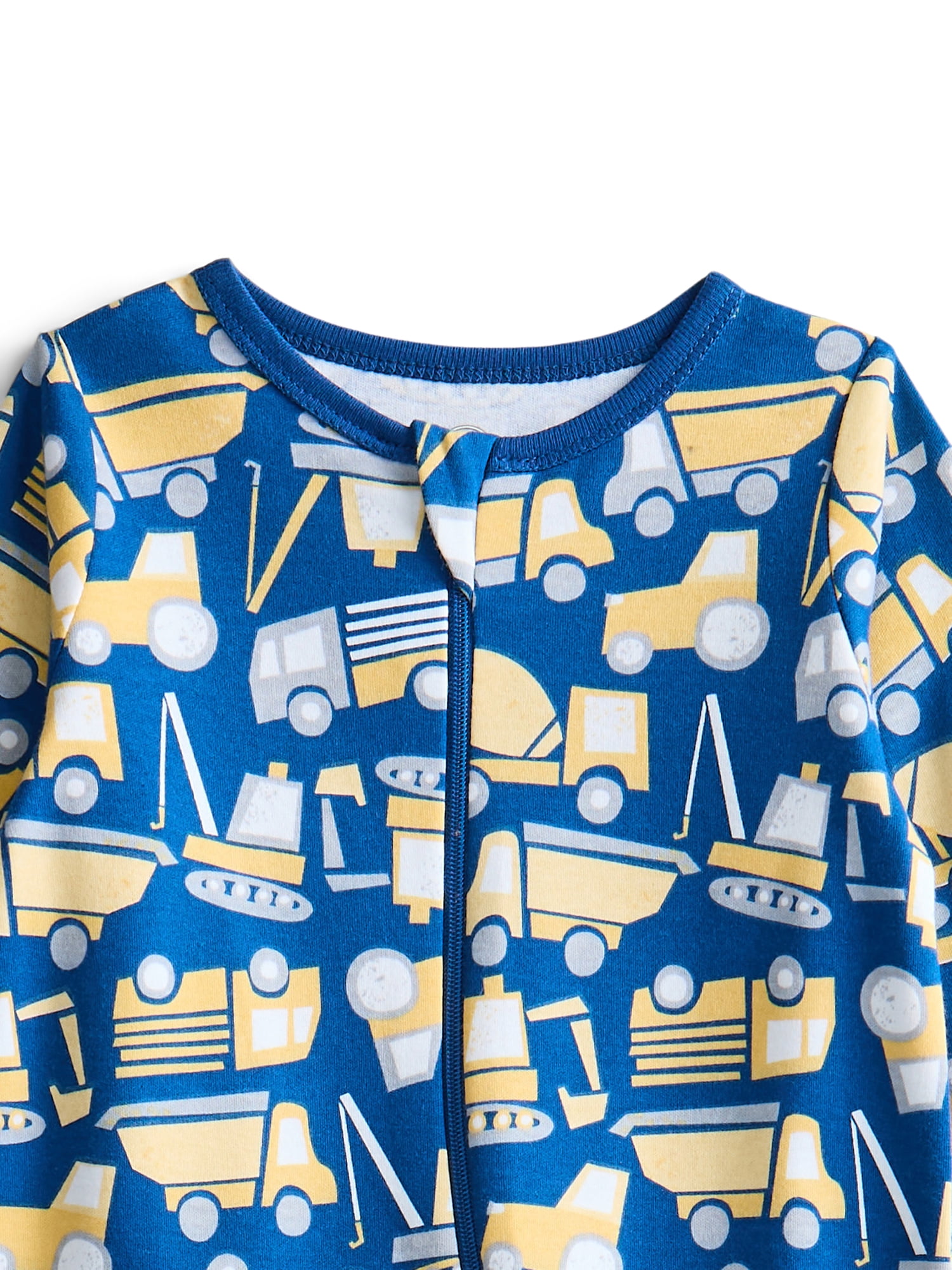 Wonder Nation Organic Cotton Baby Unisex Zip Front Footed Sleep N Play Pajamas, Sizes Preemie-6/9 Months