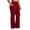 Wine, variant on Plus Size Women’s Yoga Pants Elastic High Waist Casual Sweat Pants Side Split Relaxed Fits Workout Trousers with Pockets