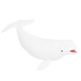 Realistic White Whale Sea Animal Figures Model Cute Marine Animal