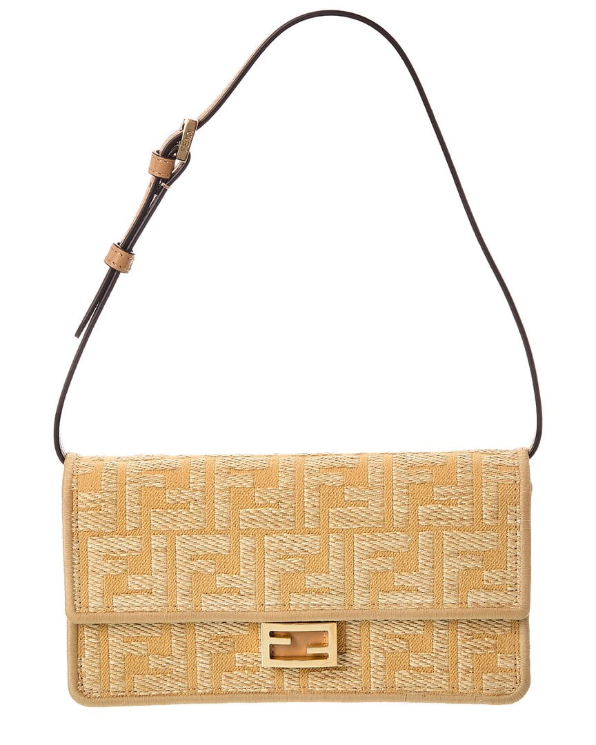 FENDI Squared FF & Canvas Shoulder Bag, Blue - Walmart.com