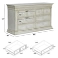 thumbnail image 4 of Baby Cache Vienna 6 Drawer Antique White, 4 of 9