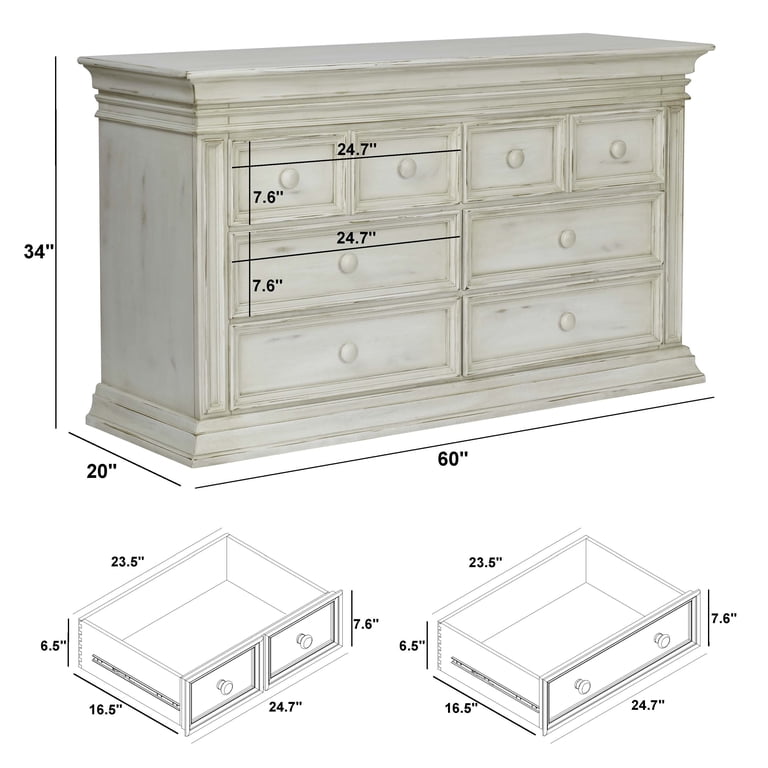 シ*ン様 【超希少】Olde H & Daughter BABY CASHMER Baby Cache Vienna 6 Drawer Antique White - Walmart.com