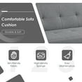 thumbnail image 5 of Costway Convertible Futon Sofa Bed Folding Recliner w/USB Ports&Power Strip Grey, 5 of 11