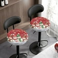 thumbnail image 2 of Renewold Snowman Red Green Stretch Stool Cover Pumpkin Maple Leaf Furniture Protector 14-16 Inch Soft Elastic Bar Stool Cover Washable Slipcovers Christmas Decor, 2 Count, 2 of 5
