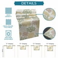 thumbnail image 7 of Green Yellow Coastal Coral Table Runners 120 Inches Long, Cotton Linen Fabric Table Runner Dresser Scarf, Nautical Ocean Beach Marine Tablerunner for Party/Kitchen/Dinner/Wedding Decor 13''x120'', 7 of 7