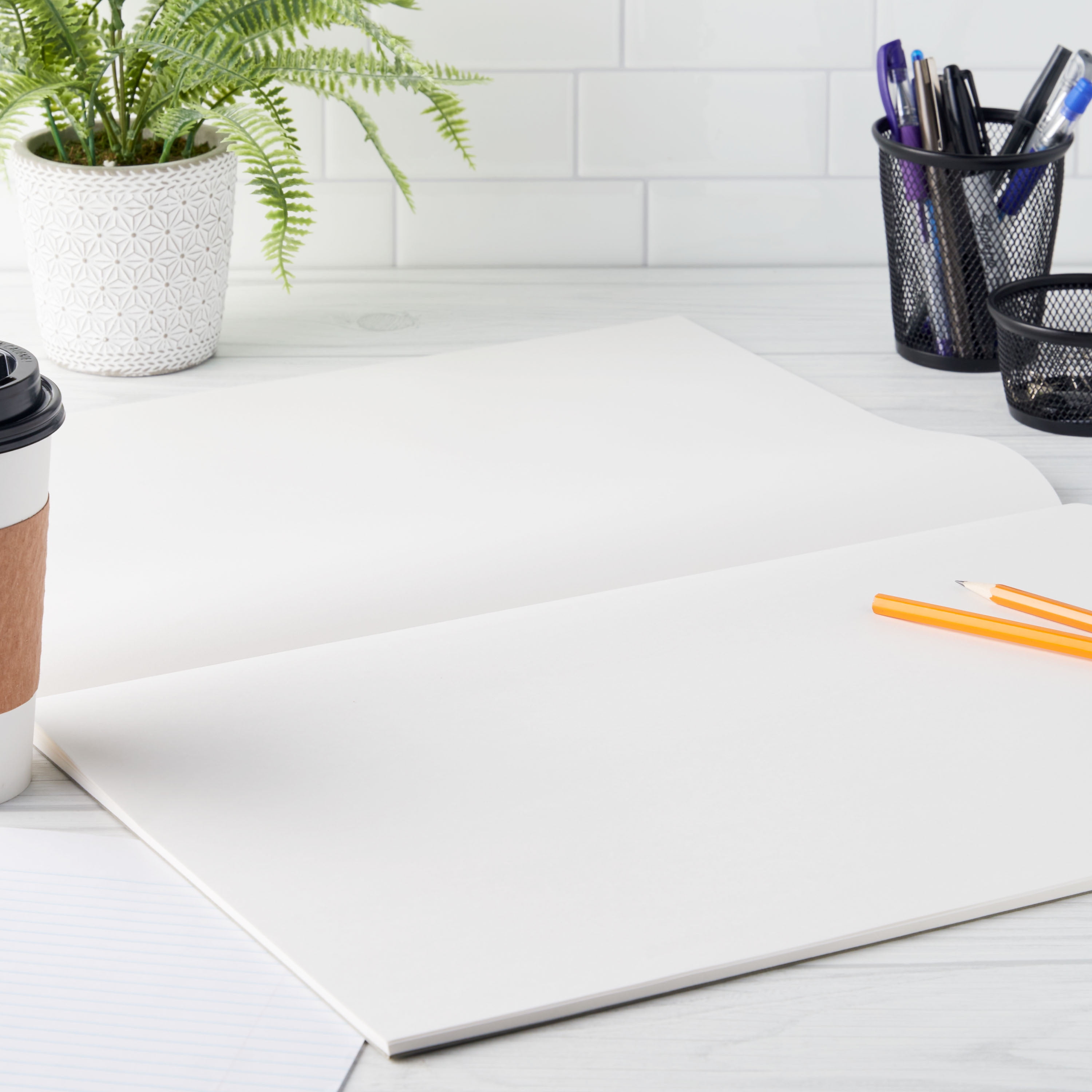 Pen+Gear Medium Weight Sketch Pad, White,18" x 12", 50 Acid Free Sheets