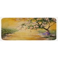 thumbnail image 1 of Landscape Kitchen Mat, Oil Painting Acrylic Like Image Flower Petal Falls down near River with Girl Art, Plush Decorative Kitchen Mat with Non Slip Backing, 47" X 19", Multicolor, by Ambesonne, 1 of 1