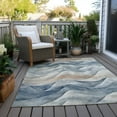 thumbnail image 6 of Addison Rugs Chantille Indoor/Outdoor Transitional Waves Blue Washable Rectangle Rug, 2'6" x 3'10", 6 of 6