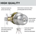 thumbnail image 3 of Decor Mo Round Ball Door Knob Lock, Keyed  Entry Doorknobs, Exterior Interior Entry Lock with Key, Satin Nickel, 1 Pack, 3 of 6