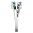 thumbnail image 4 of 0.235 ctw Wedding Band for Women - 18K White Gold Blue Moissanite Stackable Eternity Ring, 4 of 6
