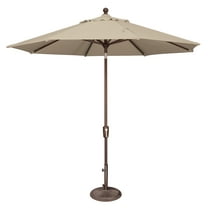 Simply Shade Catalina 108" Octagon Push Button Tilt Umbrella - Bronze/Beige