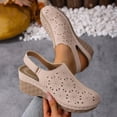 thumbnail image 5 of IEMIEMIEM Women's Closed Toe Sandals with Arch Support Breathable Cut-Out Vamp Orthopedic Shoes Comfortable Slip On Open Back Sandals Summer Casual 2026 Walking Platform Shoes Beige 5.5 Wide, 5 of 5