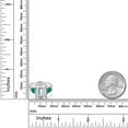 thumbnail image 6 of Gem Stone King 925 Silver and 10K Yellow Gold Green Nano Emerald Ring Set with Moissanite (8.34 Cttw) (Size 6), 6 of 6