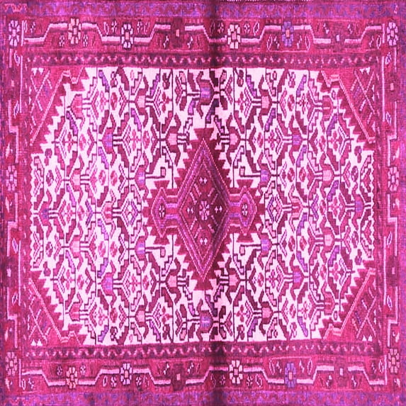 Ahgly Company Indoor Square Persian Pink Traditional Area Rugs, 8' Square