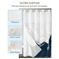 thumbnail image 2 of No Hook Cloth Fabric Shower Curtain with Snap in Liner, Blue Marble Crack Waterproof Shower Curtains Set with See Through Top Window, Modern Abstract Geometric Texture Bath Curtains Shower 36"x72", 2 of 6