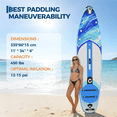 thumbnail image 6 of Inflatable Stand Up Paddle Board with Premium SUP Accessories ,11 Inch Inflatable Ultra-Light Paddle Board with Wide Stable Structure  for Adults & Youth of All Skill Levels,450LB Capacity, 6 of 7