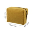 thumbnail image 2 of 1 Pc Women Portable Makeup Bag for Vacation Camping Outdoor Activities Yellow Corduroy, 2 of 3