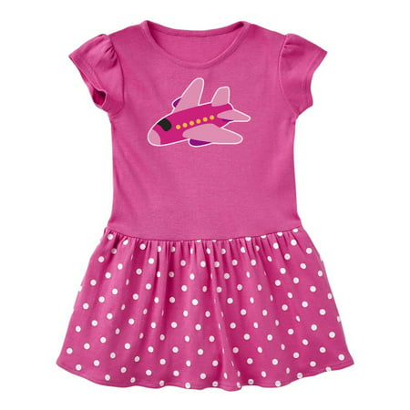 Girls Pink Airplane Pilot Toddler Dress