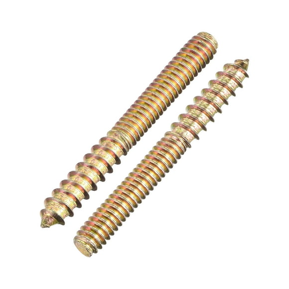 Unique Bargains 1/4-20x2-1/4' Hanger Bolts, 8 Pack Double Ended Screws Wood Dowel Screws