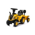 thumbnail image 1 of CAT Tractor Trailer Foot-to-Floor Ride-On with Detachable Trailer, Tools, Sounds, Yellow, Ages 1-3, 1 of 7