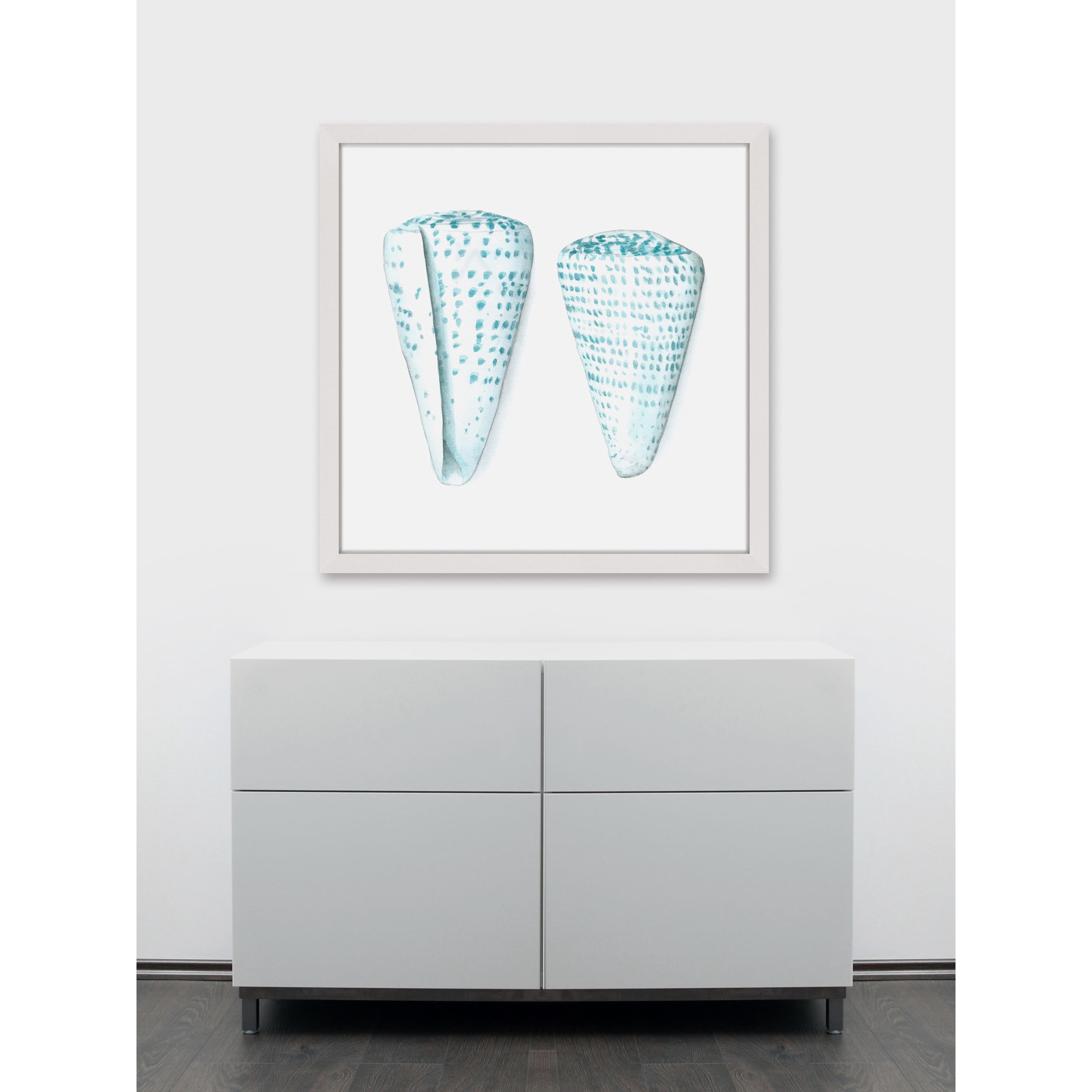 Marmont Hill "Watercolor Shells VIII" Framed Painting Print