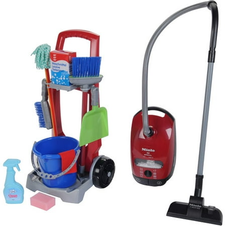 theo klein bosch cleaning trolley with vacuum cleaner