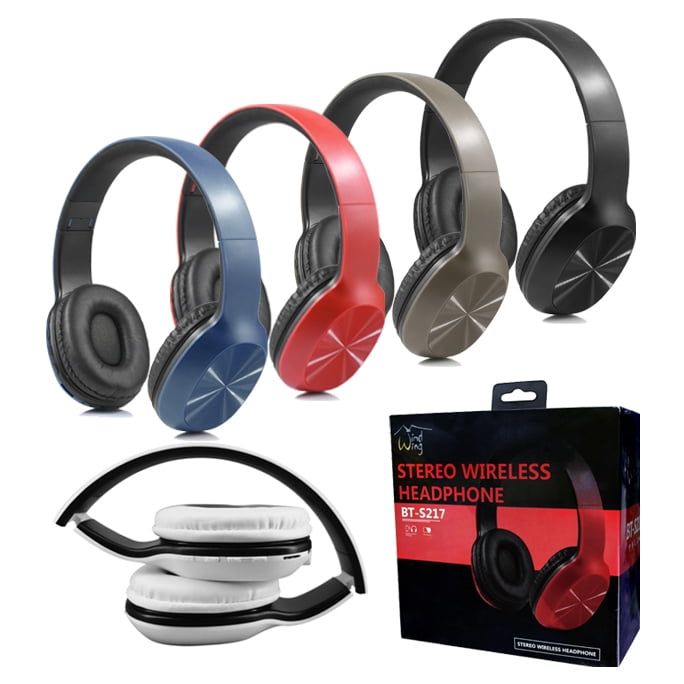 Over-the-Head Stereo Wireless Headsets for Samsung Galaxy Note 8/ A8 A8+ (2018)/ S8/ S8+/ S7/ S6/ S5/ Edge/ Active/ S4/ J7/ J5/ A5/ (2017)/ Note 5/ 4/ 3 (Blue)