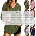 thumbnail image 4 of Sheghy Hoodies for Women Ladies Daily and Winter Long Sleeved V-neck Drawstring Knitted Loose Fitting Hooded Sweatshirt Hanging Sweatshirt Top Red XXL, 4 of 8