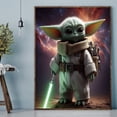 thumbnail image 2 of Yoda&nbsp;Baby DIY 5D Diamond Painting Kits for Adults Master Yoda Full Round Drill (12x16 inch) Diamond Crystal Gem Arts Painting Craft for Home Wall Decor, 2 of 5