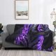 thumbnail image 2 of Balery Purple Plant White Tiger Manta de Franela con Dibujo, Lujo Ultra Suave y Cálido, Antipelusa y Resistente a las Arrugas para Cama, Sofá, Camping -80"x60", 2 of 6