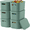Green, variant on NTYNTY 6 Pack Small White Plastic Storage Bins with Lids & Handles, 9.84" x 7.09" x 6.3" Stackable Organizer for Crafts & Snacks