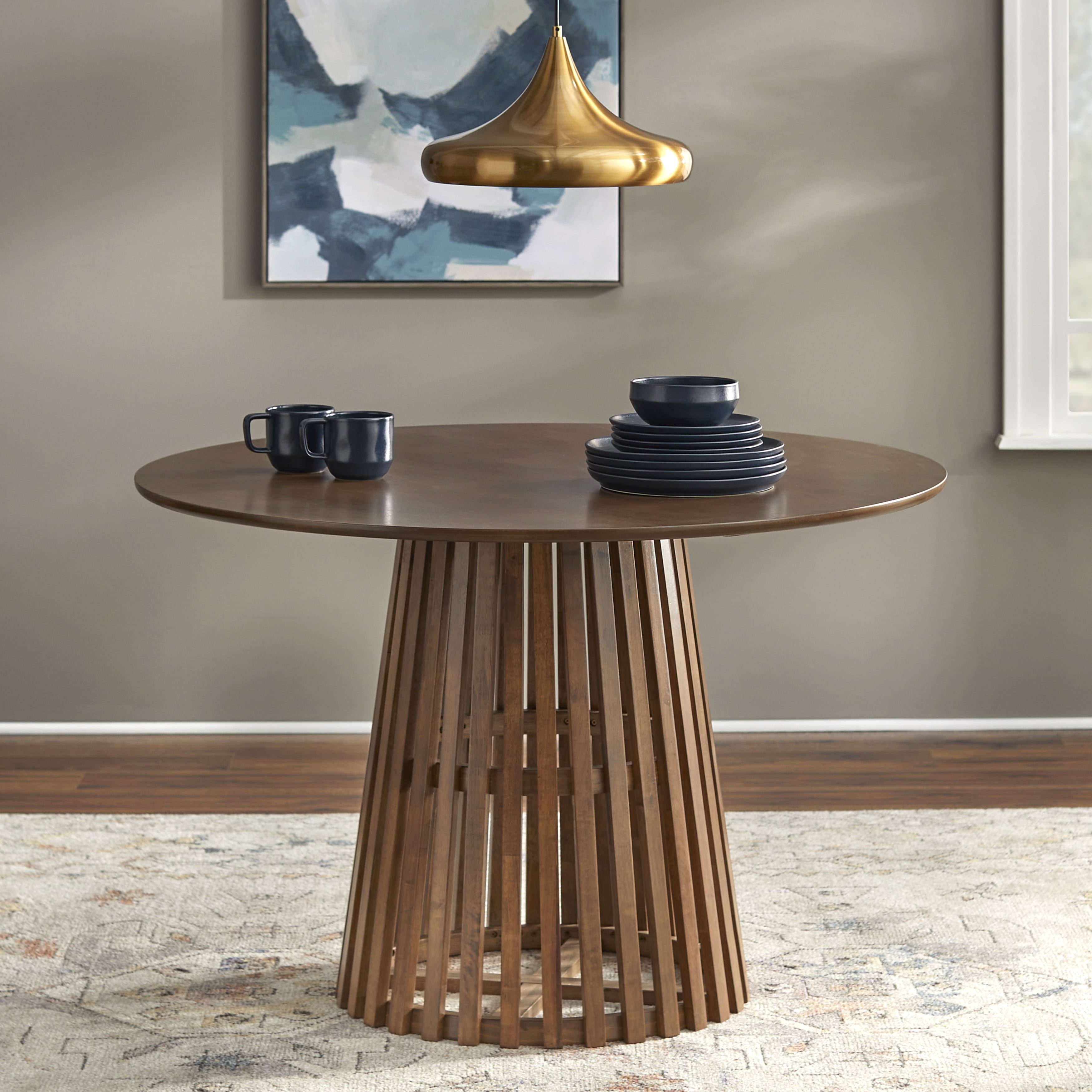 TMS Pavia 5-Piece Dining Set , Walnut