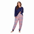 thumbnail image 1 of Conjunto de pijama Love Print de manga larga para mujer, 1 of 7