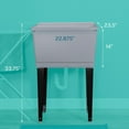 TEHILA Grey Freestanding Floor Mount Utility Sink for Laundry room