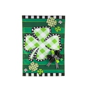 Evergreen Check Clover Garden Applique Flag- 12.5 x 18 Inches Outdoor Decor for Homes and Gardens