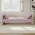 thumbnail image 3 of Modern Upholstered Chaise Lounger Daybed with Pillows Pink, 3 of 5