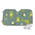 thumbnail image 2 of Lsque Cute Yoga Frogs Car Windshield Sun Shade | Accordion Folding Style Auto Shade for Car Truck SUV Van | Blocks UV Rays Sun Visor Protector | Medium, 2 of 7