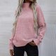 thumbnail image 2 of Gibobby Suéter para mujer, Suéter 2023 para mujer, cuello alto, liso, casual, color sólido, cómodo, elegante(Rosa,CH), 2 of 5