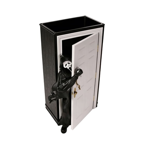 Ghost Attack Door Popcorn Bucket from Scream, Ghost Face Popcorn Bucket 1/7 Life-Sized Figure, Food Safe Resin Material, Spooky Centerpiece for Movie Night (23cm - Ghost Attack Door)