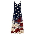 thumbnail image 5 of Erwazi Summer Dresses for Women 4th Of July Printed Crew Neck Sleeveless Ankle Length Dress Celebrations Outdoor Parties Activities Casual Dresses, 5 of 7